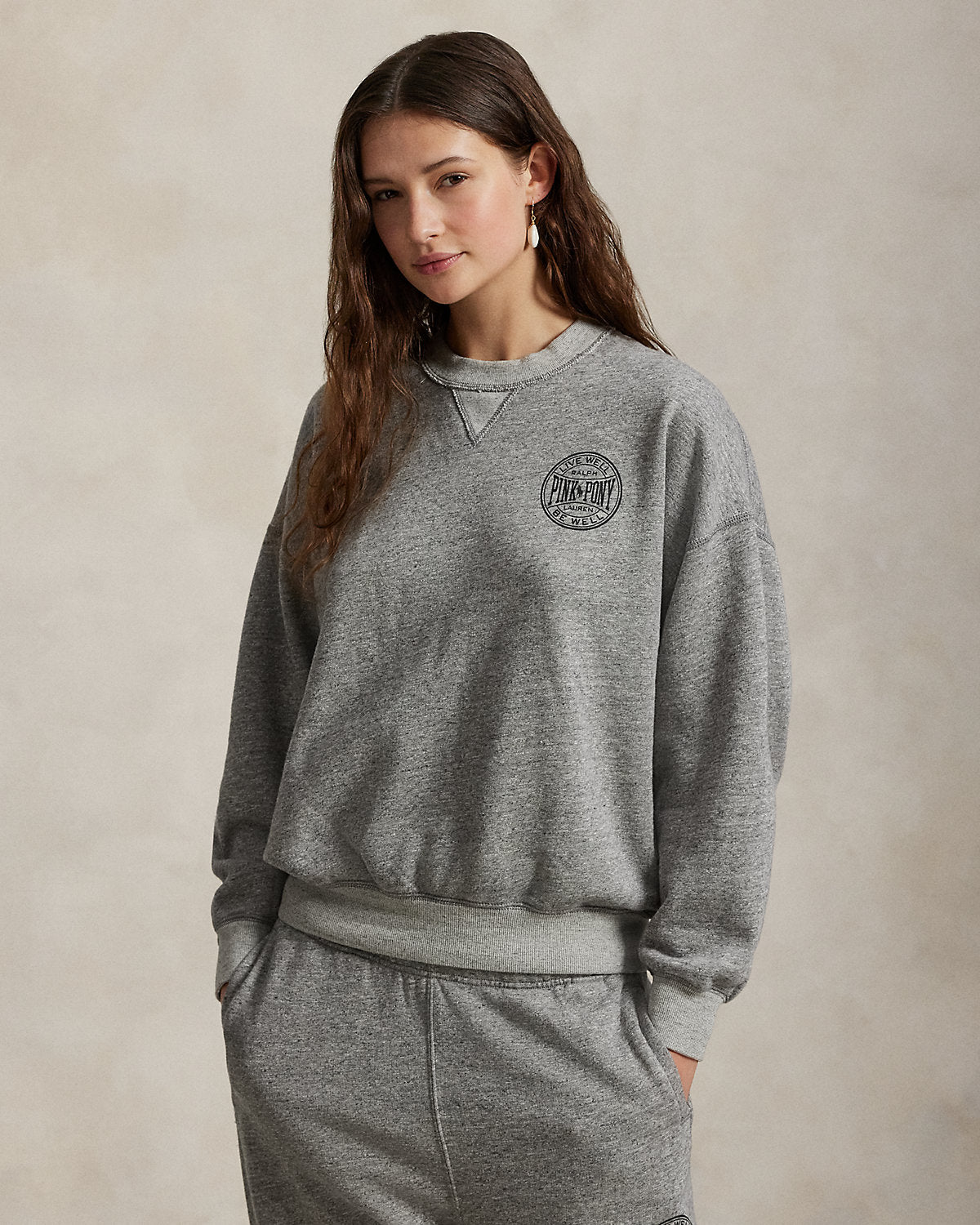 Pink Pony Logo Fleece Crewneck