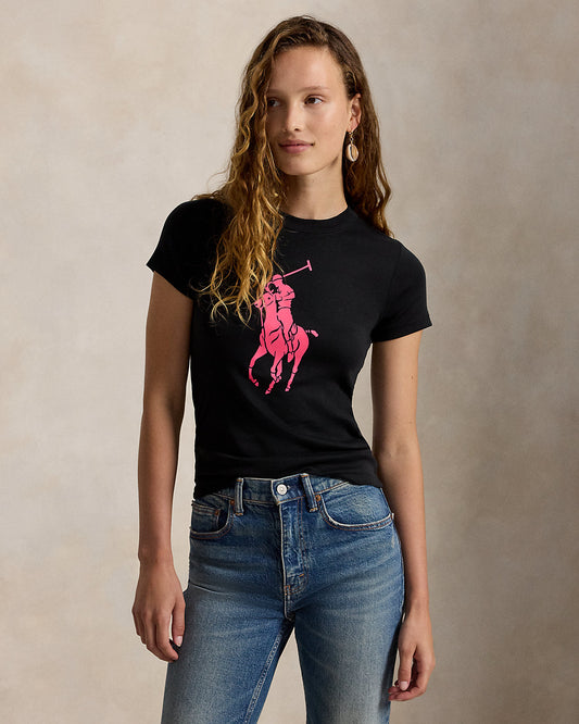 Pink Pony Cotton Crewneck Tee