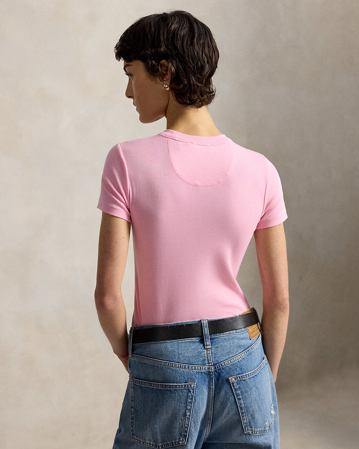 Pink Pony Cotton Crewneck Tee
