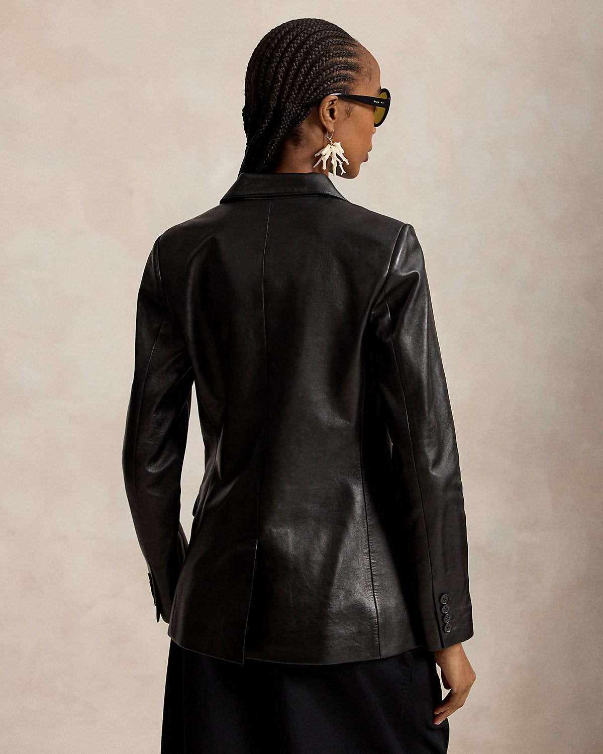 Single-Breasted Lambskin Blazer