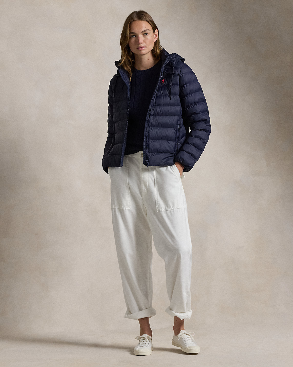 Water-Resistant Packable Hooded Jacket