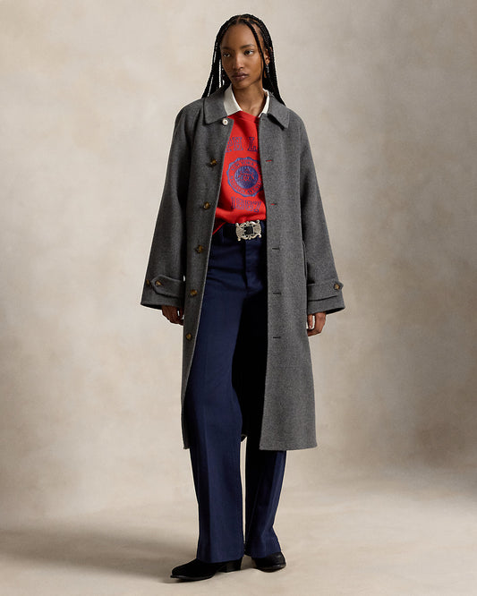 Wool-Cashmere-Blend Balmacaan Coat