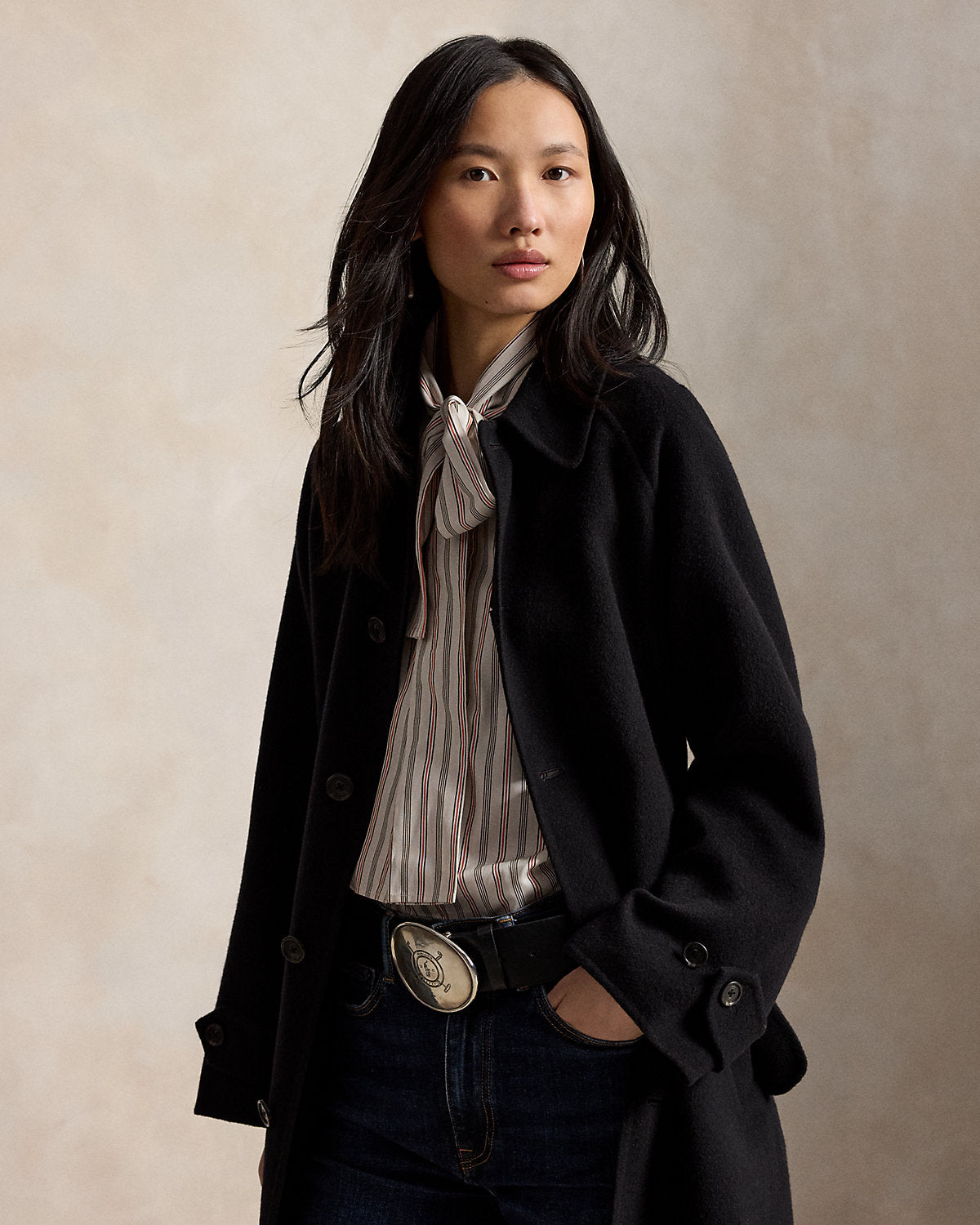 Wool-Cashmere-Blend Balmacaan Coat