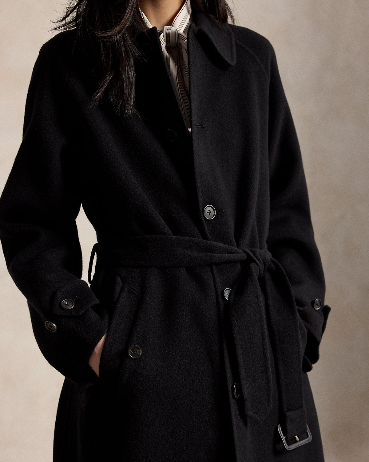 Wool-Cashmere-Blend Balmacaan Coat