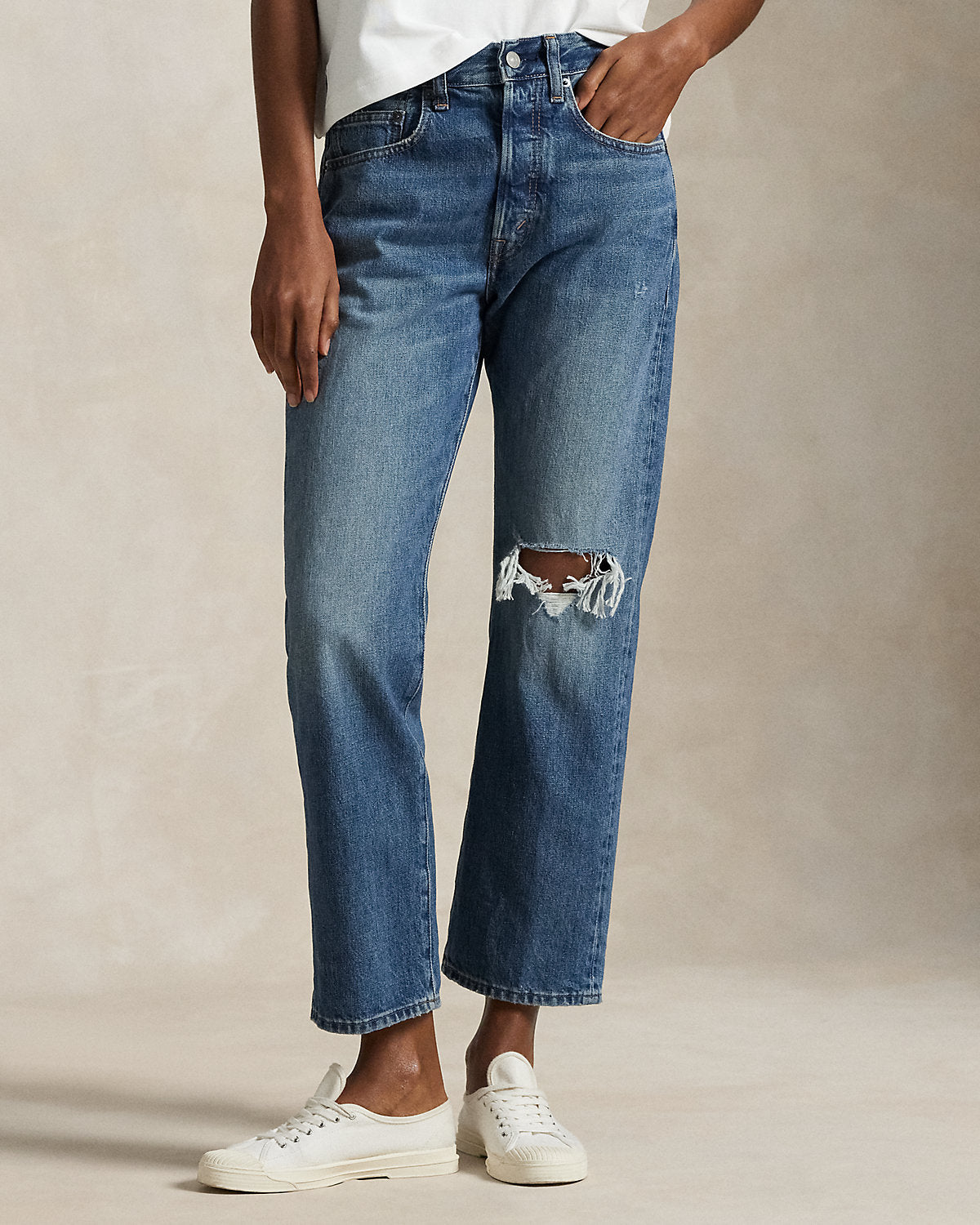 Relaxed Straight Crop Jean