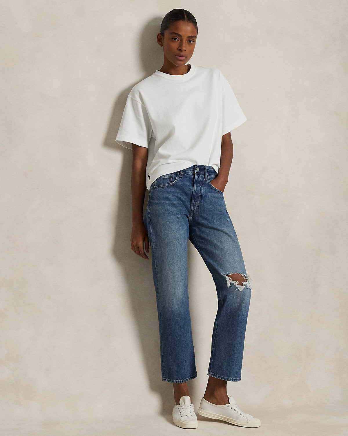 Relaxed Straight Crop Jean