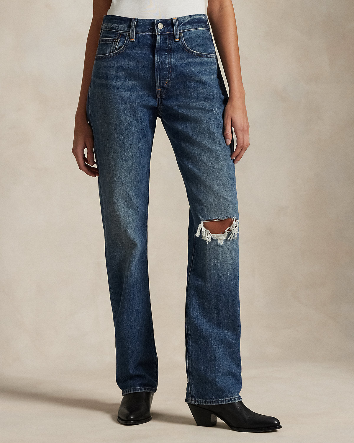 High-Rise Relaxed Straight Jean