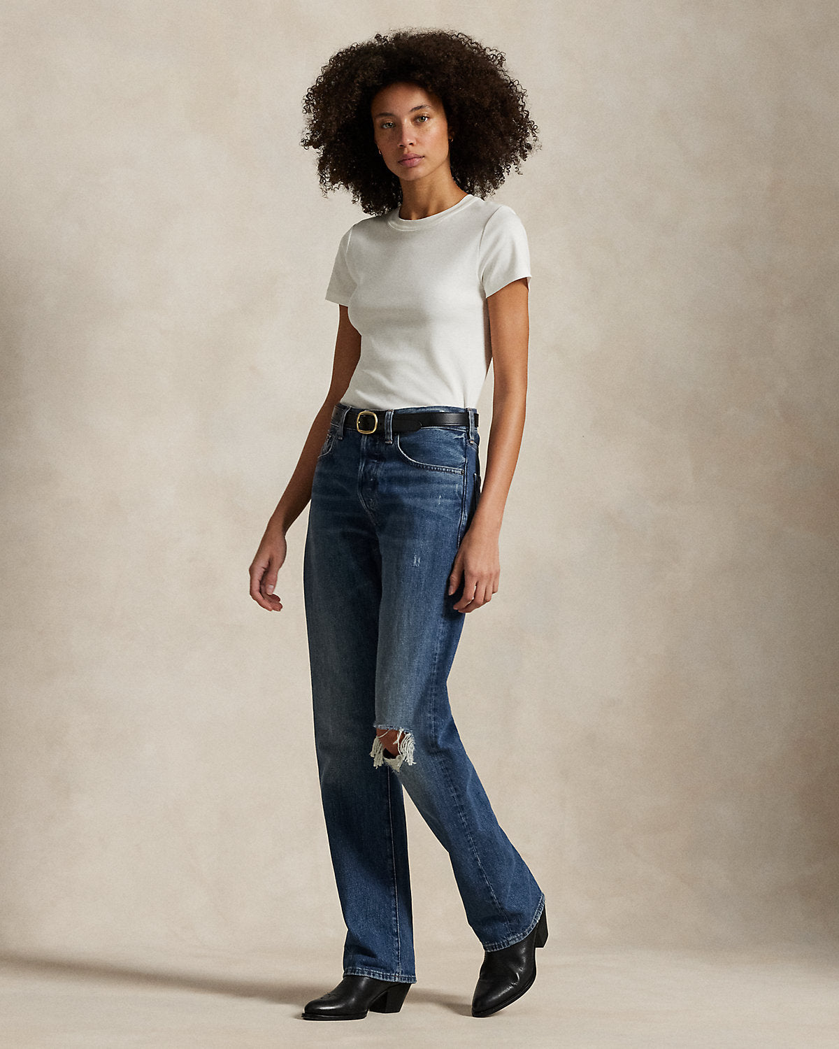 High-Rise Relaxed Straight Jean