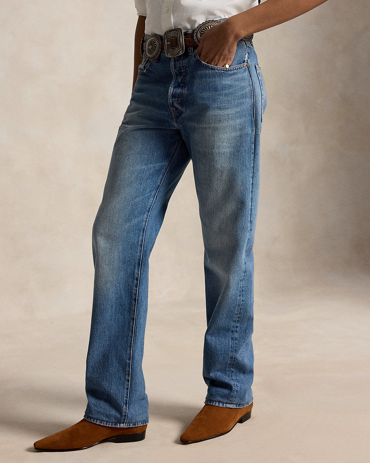 High-Rise Relaxed Straight Jean