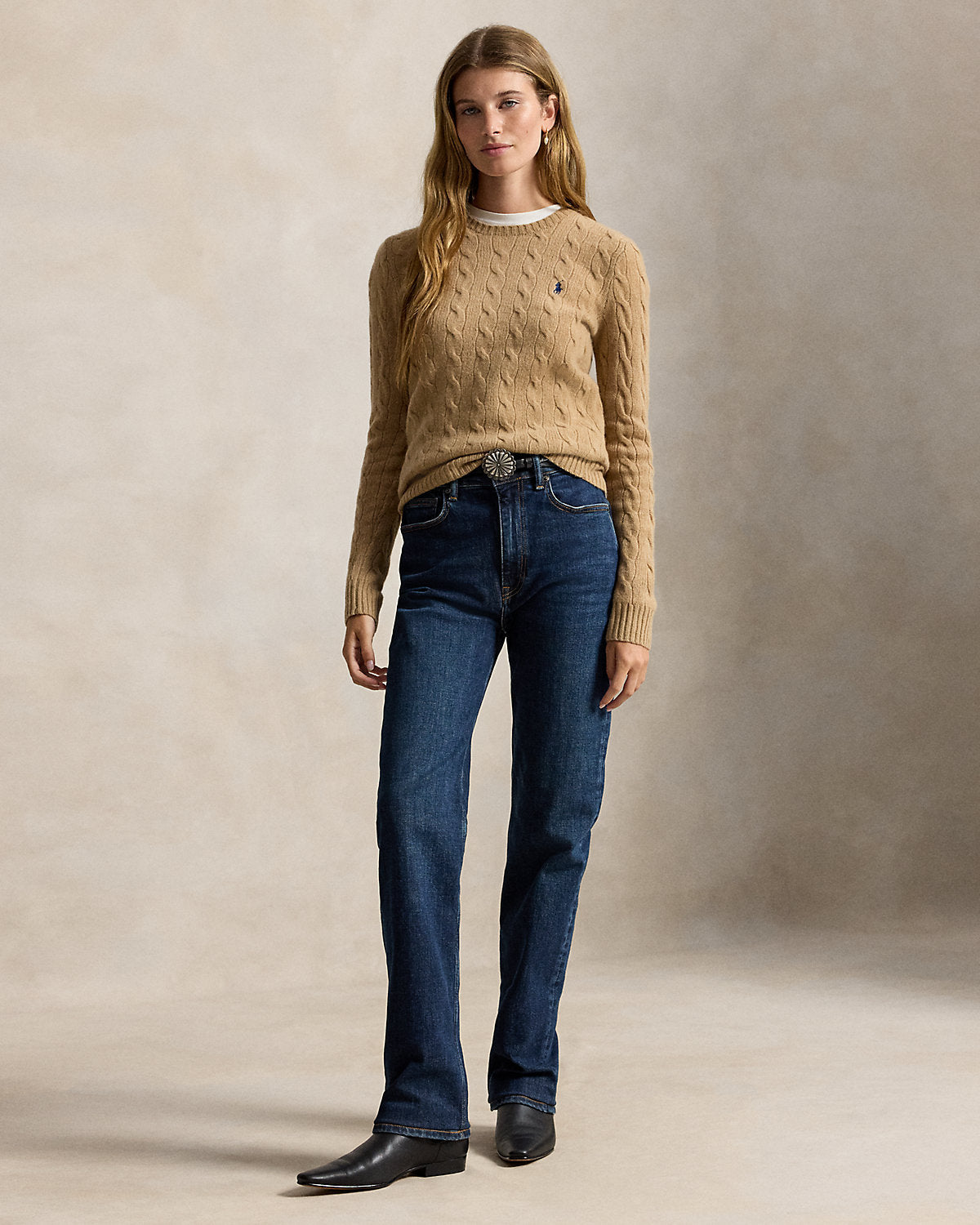 Women's Cable-Knit Wool-Cashmere Sweater