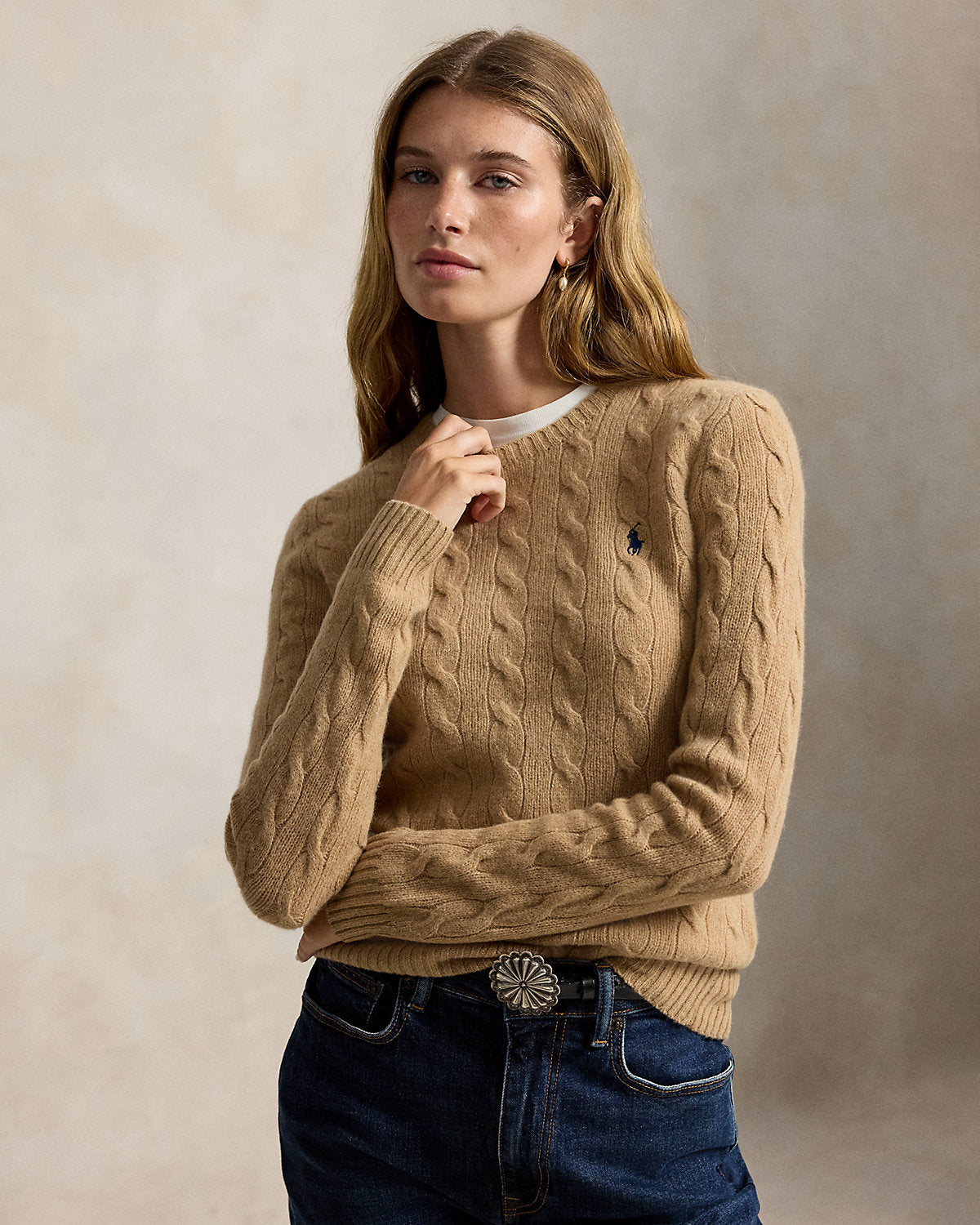 Women's Cable-Knit Wool-Cashmere Sweater