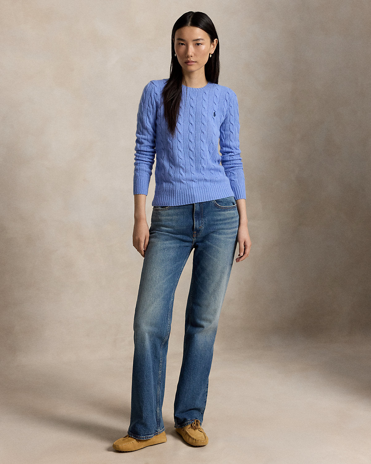 Women's Cable-Knit Wool-Cashmere Sweater