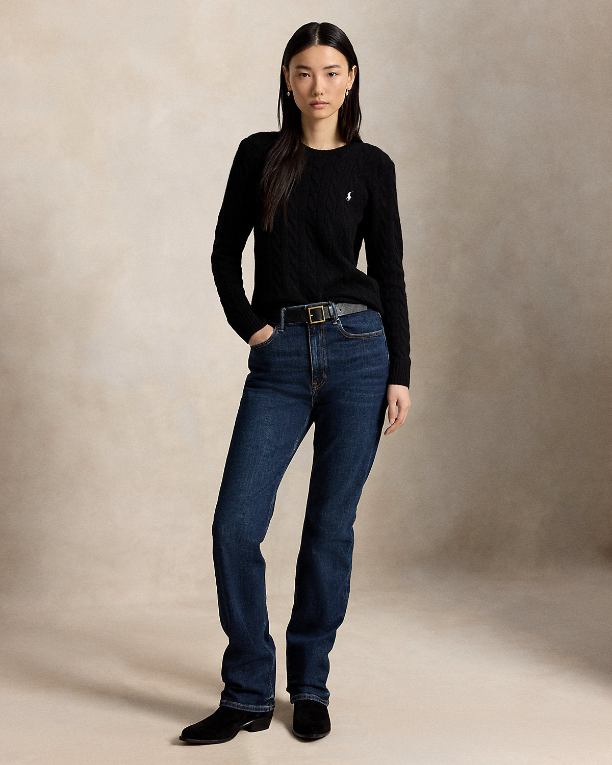 Women's Cable-Knit Wool-Cashmere Sweater