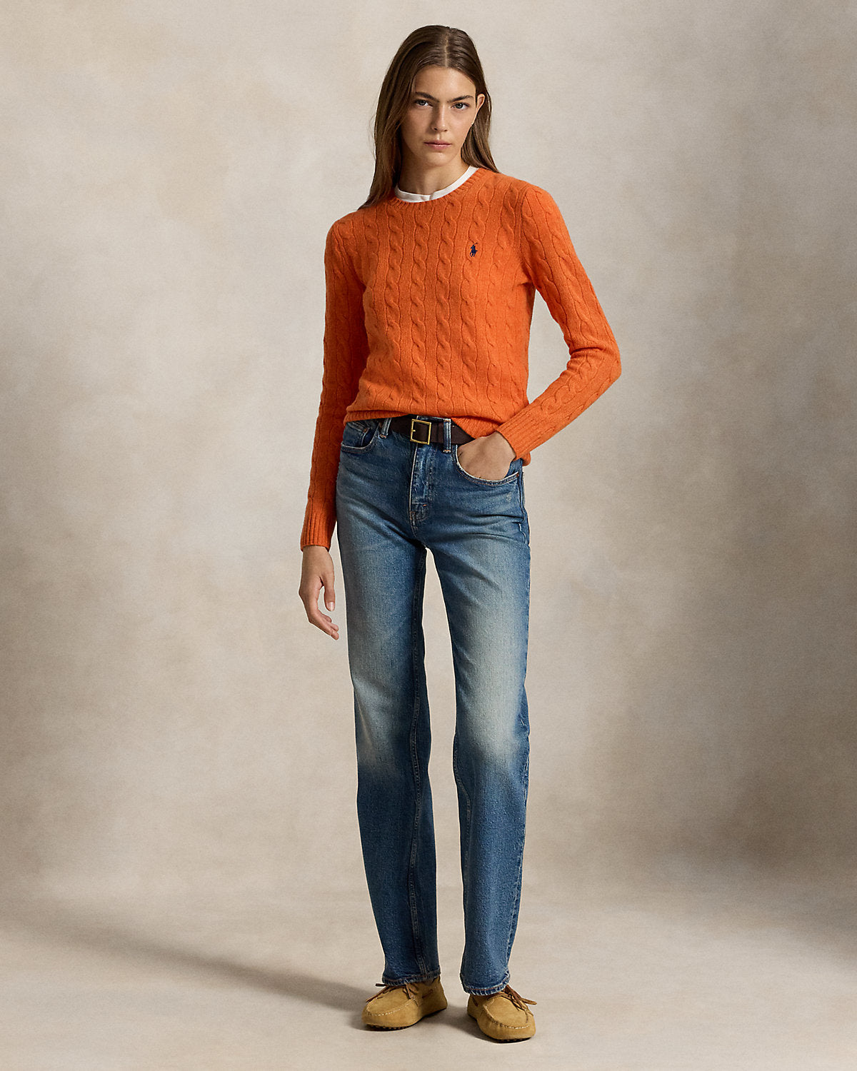 Women's Cable-Knit Wool-Cashmere Sweater