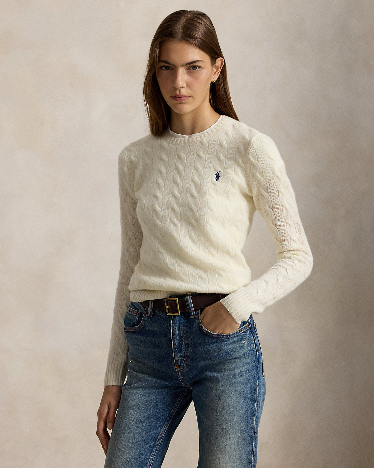 Women's Cable-Knit Wool-Cashmere Sweater