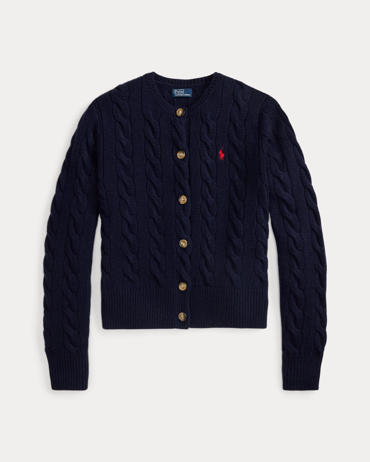 Cable-Knit Wool-Cashmere Cardigan