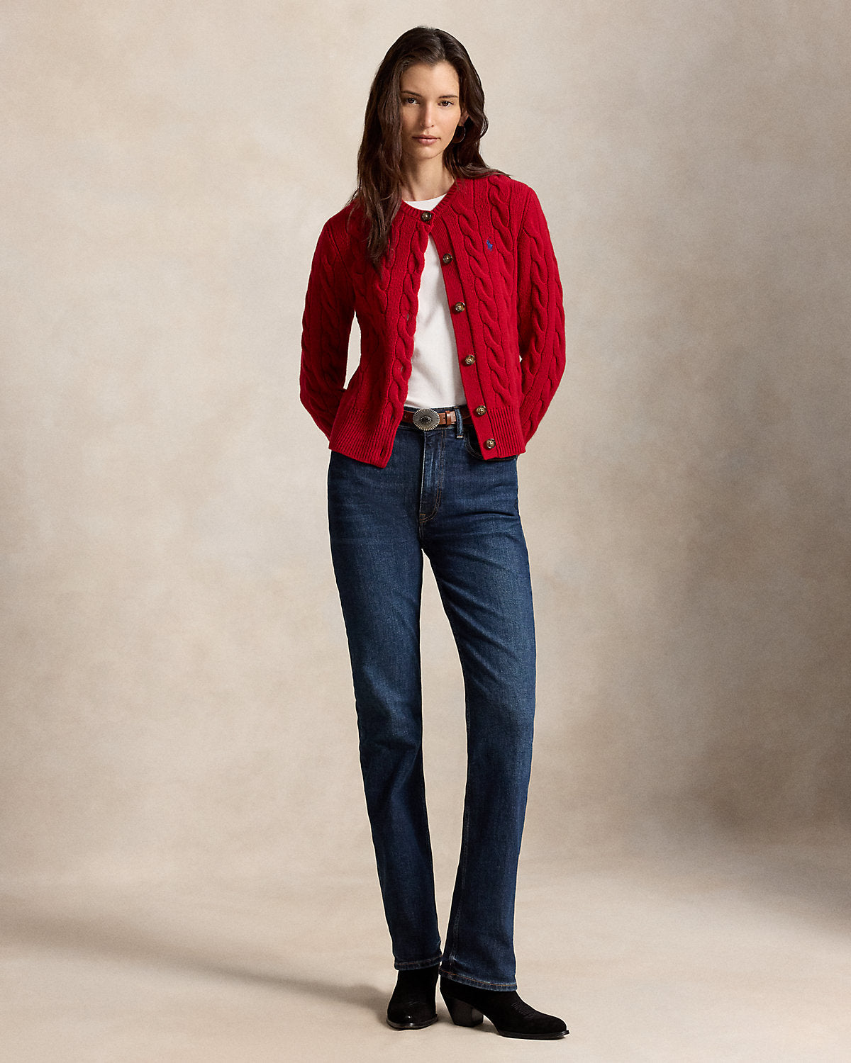 Cable-Knit Wool-Cashmere Cardigan