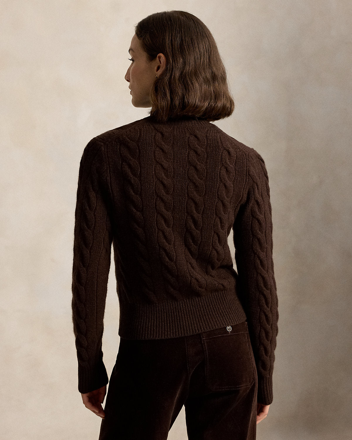 Cable-Knit Wool-Cashmere Cardigan