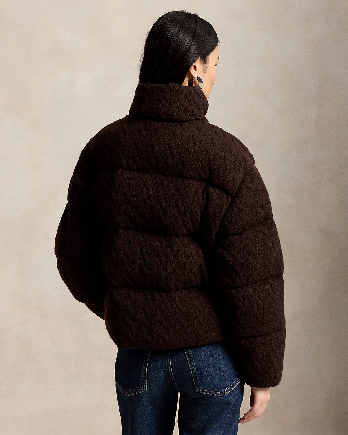 Cable Wool-Cashmere Puffer Jacket