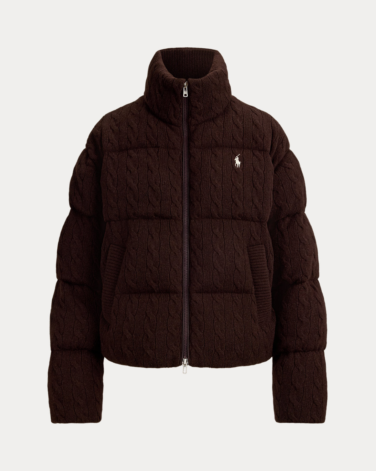 Cable Wool-Cashmere Puffer Jacket