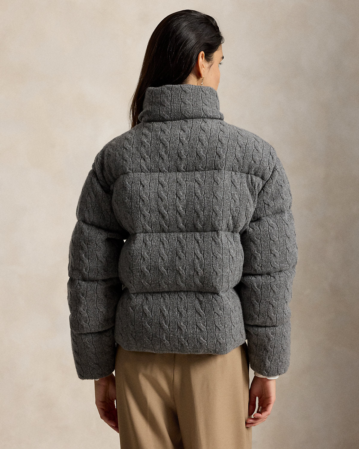 Cable Wool-Cashmere Puffer Jacket