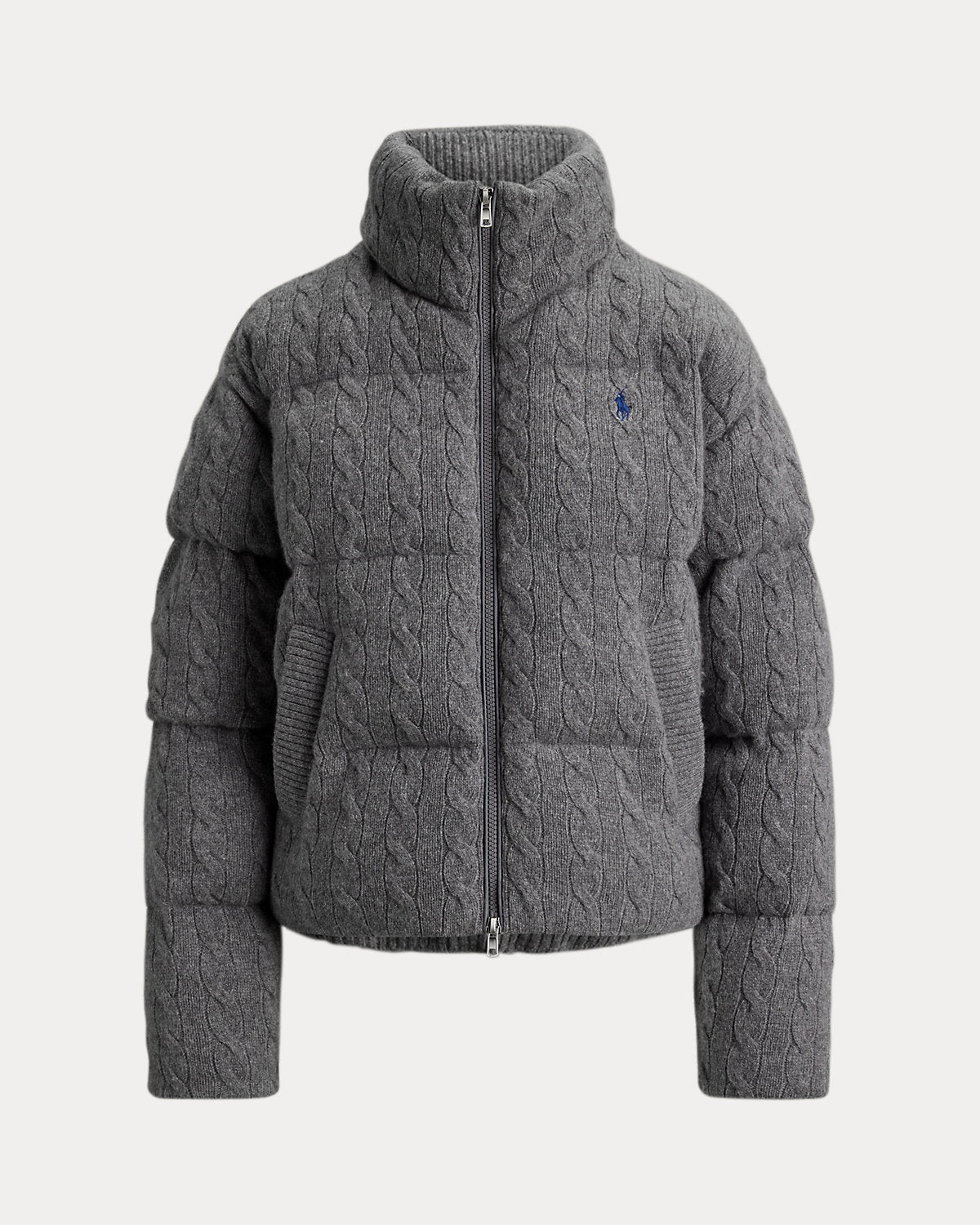 Cable Wool-Cashmere Puffer Jacket
