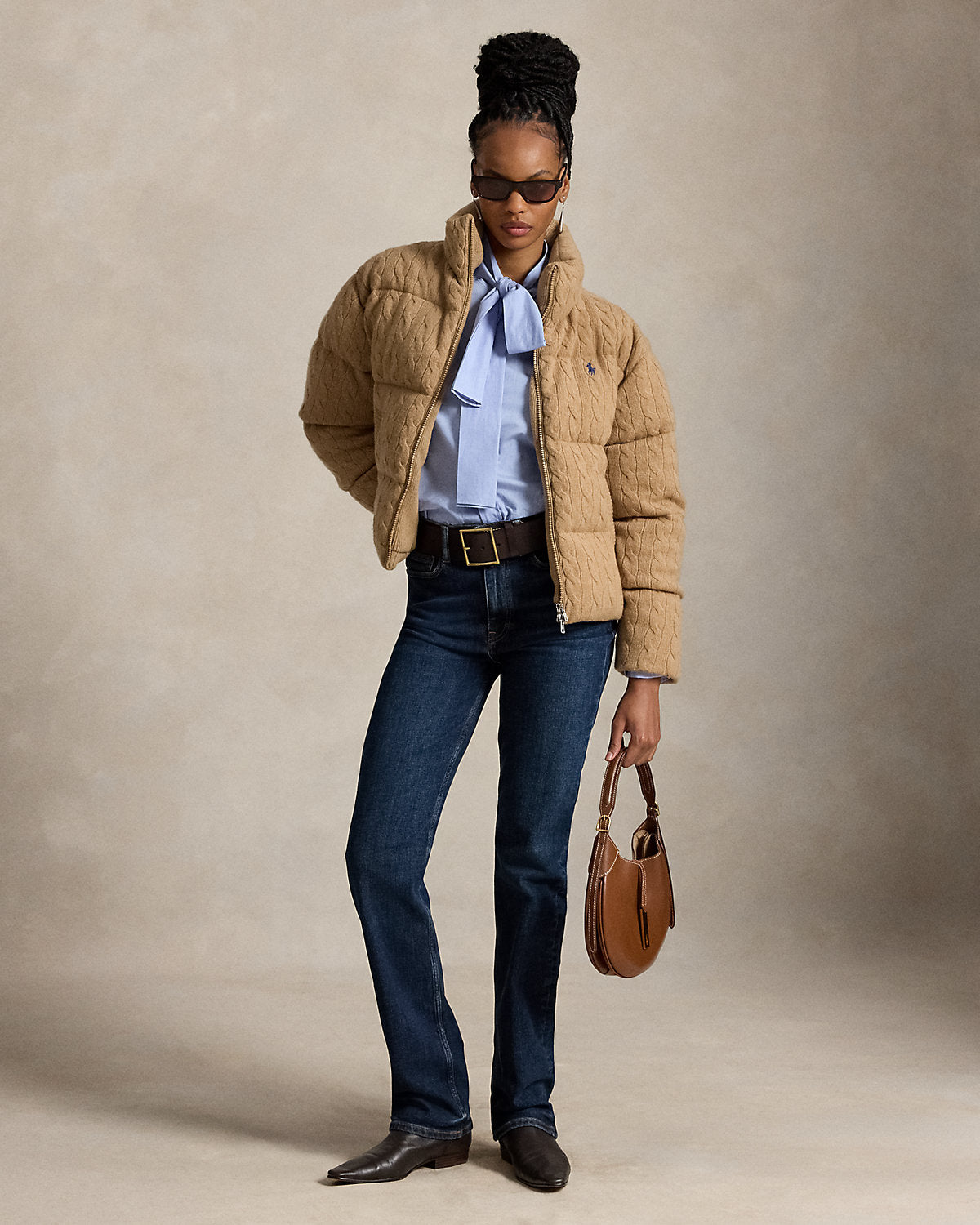 Cable Wool-Cashmere Puffer Jacket