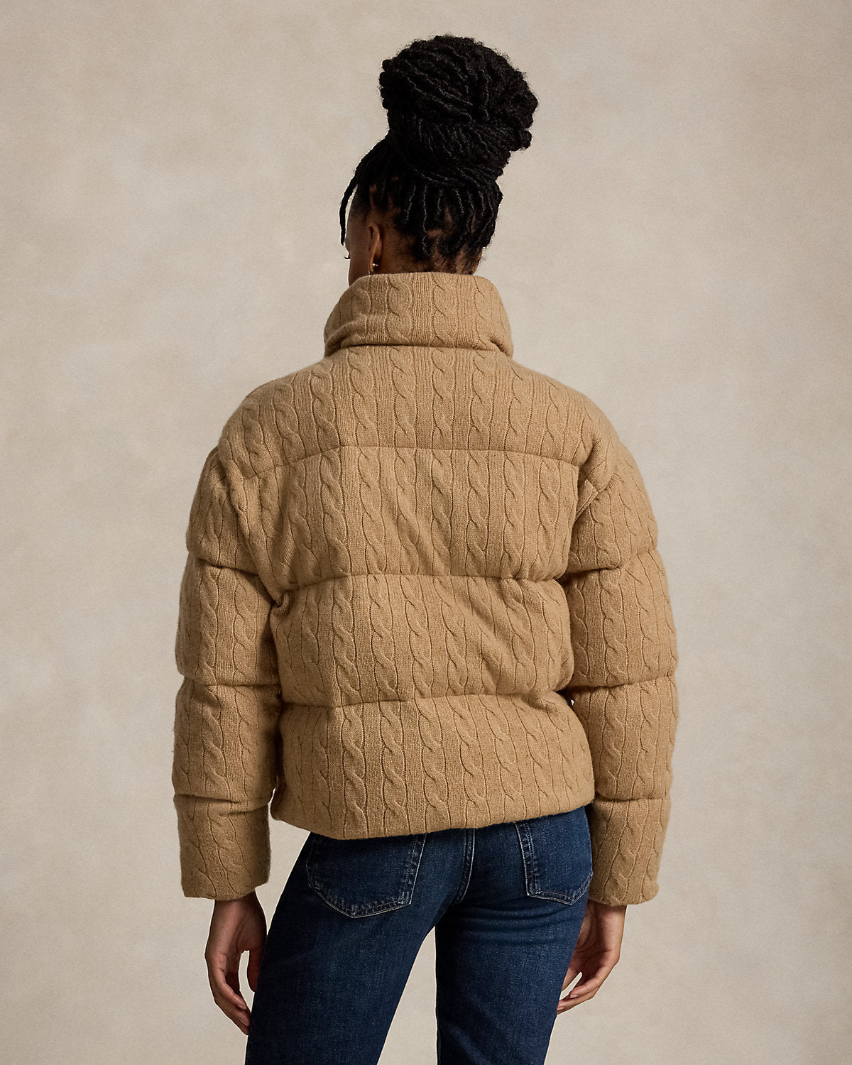 Cable Wool-Cashmere Puffer Jacket