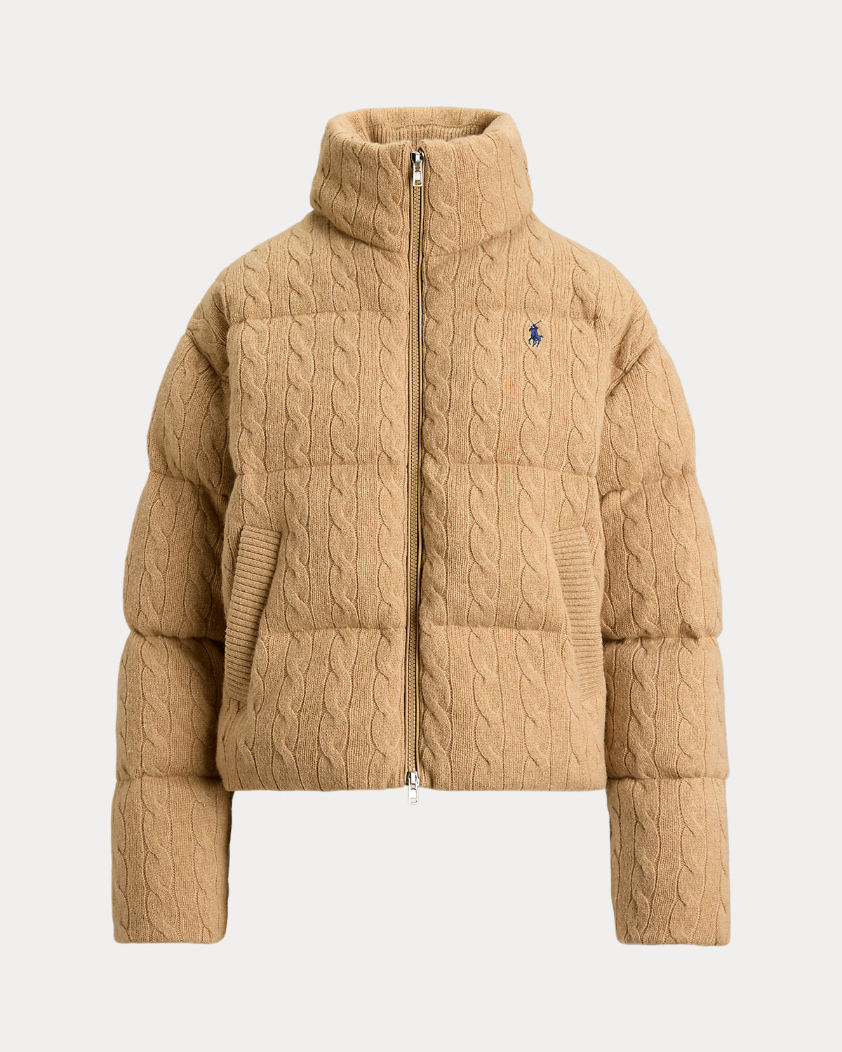 Cable Wool-Cashmere Puffer Jacket