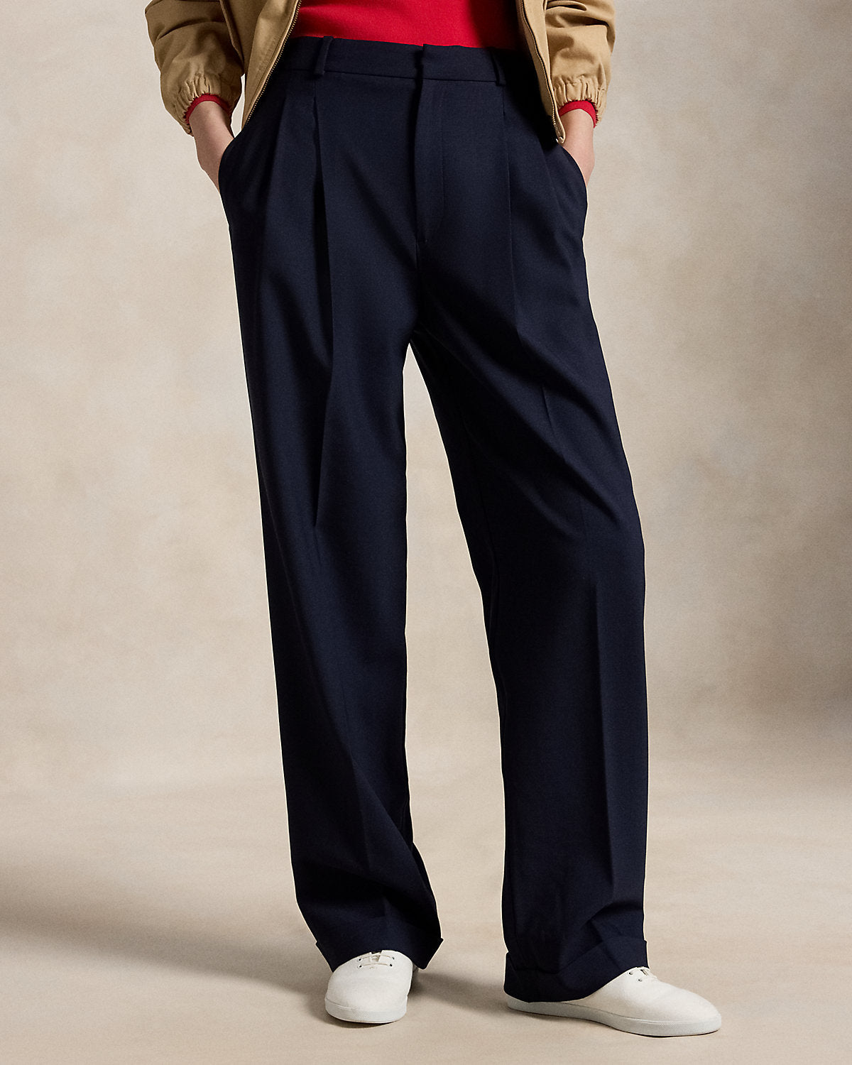 Bacall Wool-Blend Faille Pant