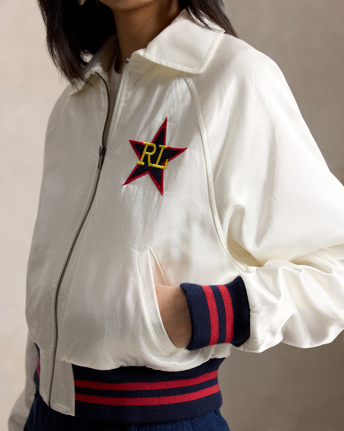 Logo Satin Jacket