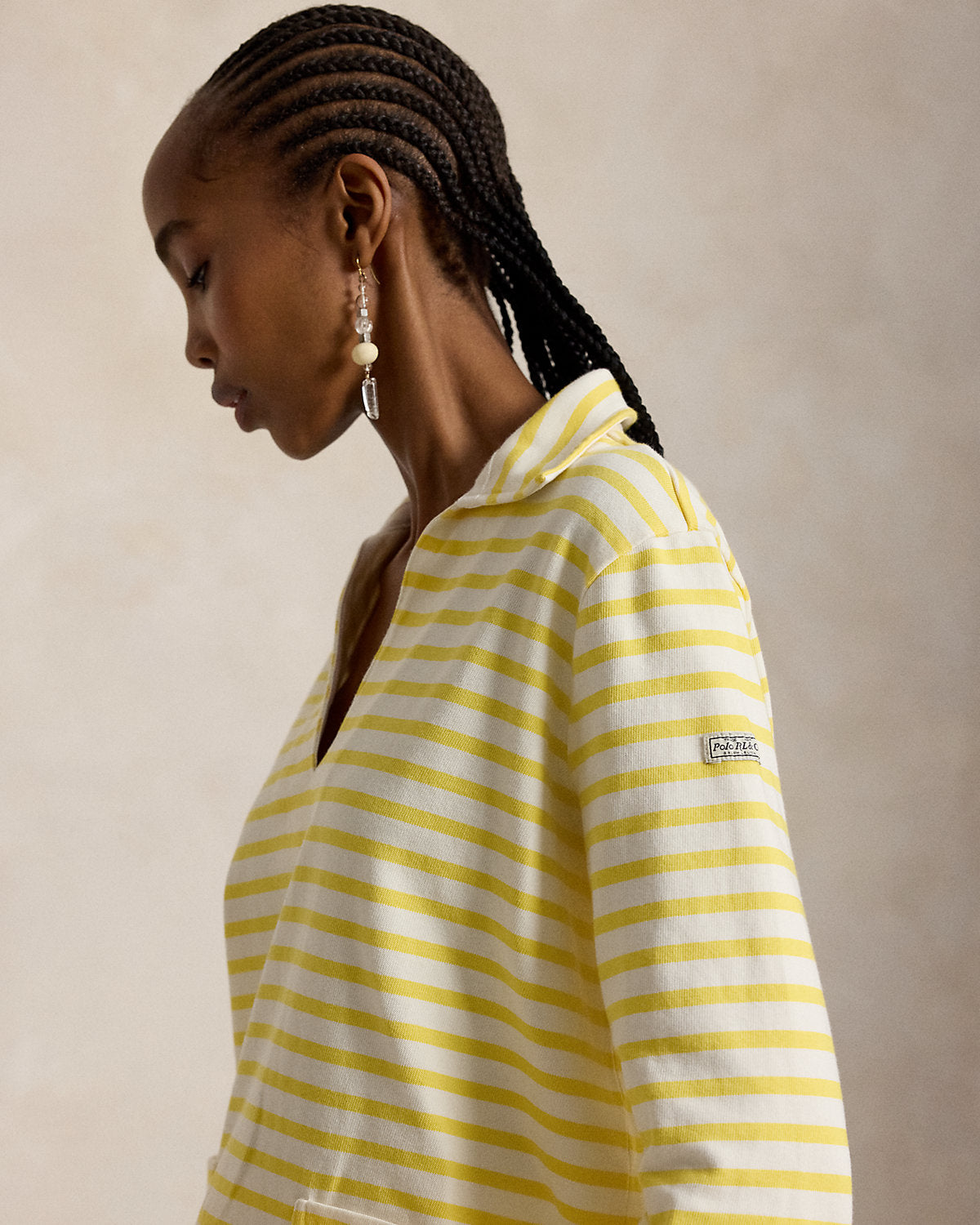 Striped Split-Placket Mariner Tee