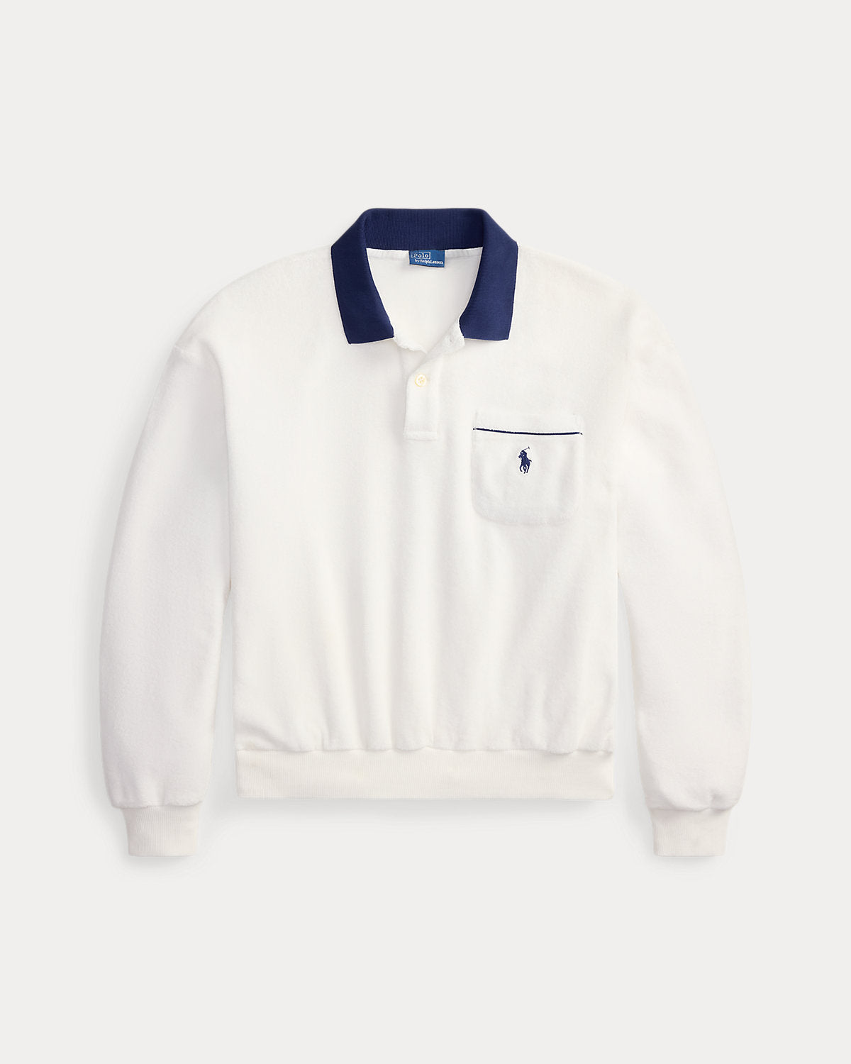 Terry Long-Sleeve Polo Shirt