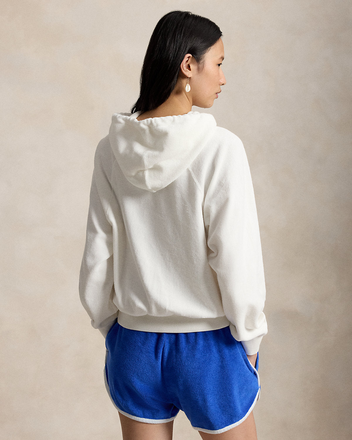 Shrunken Fit Bear Terry Hoodie