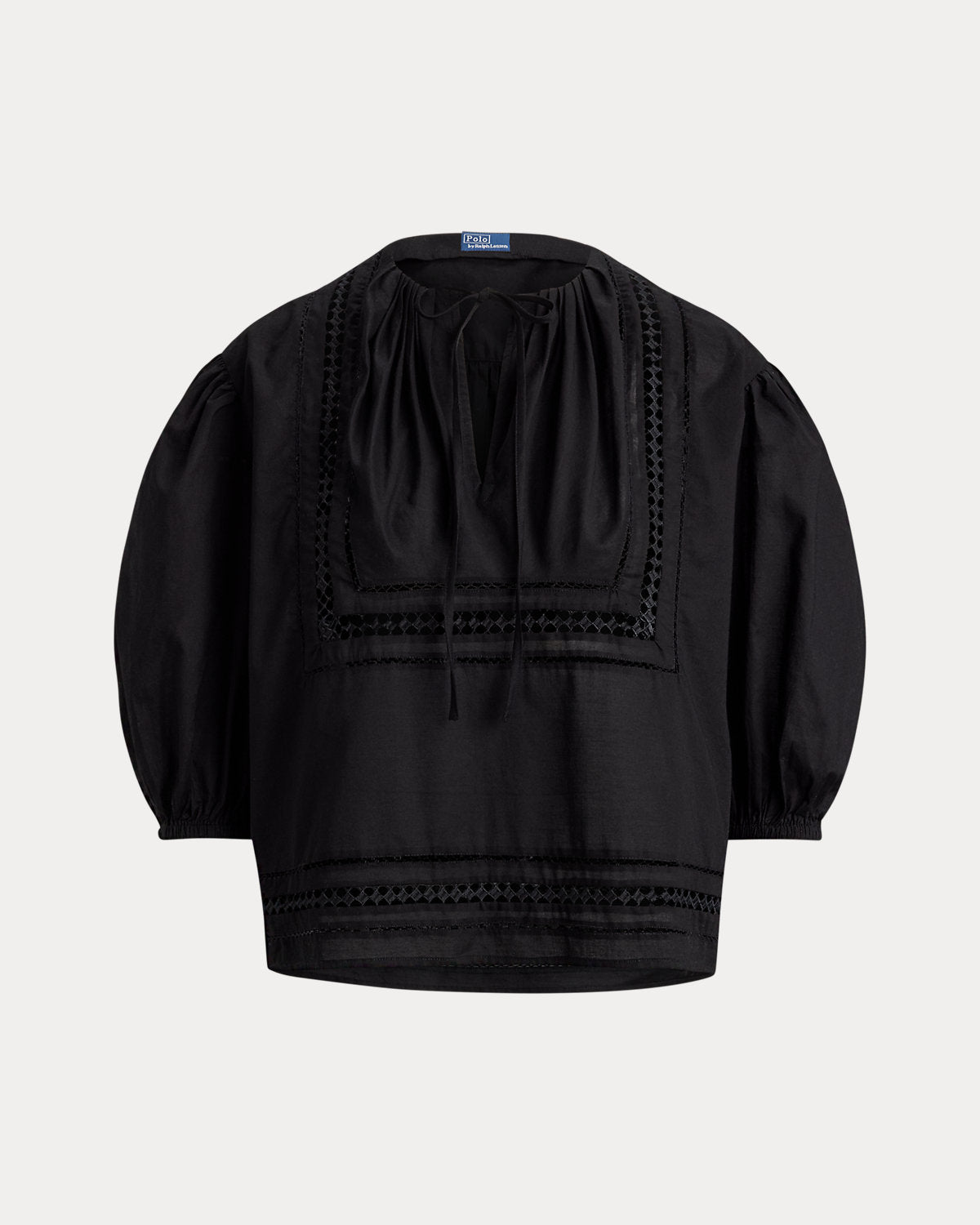 Lace-Trim Cotton Shirt