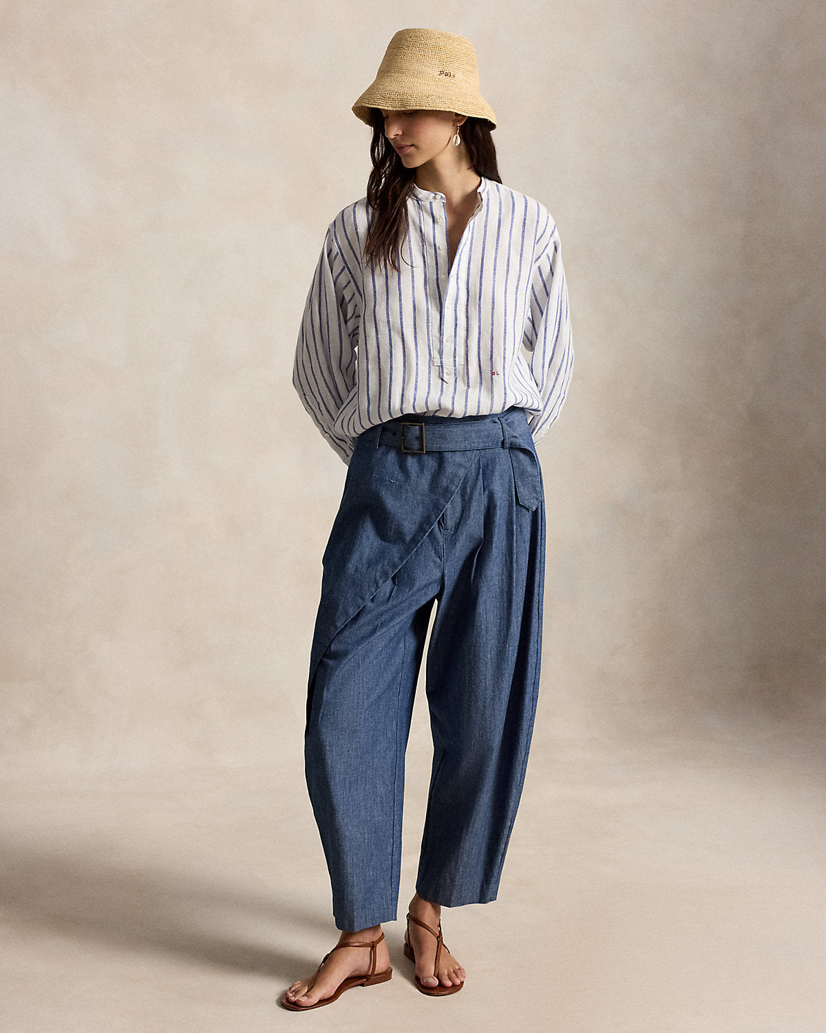 Women's Striped Linen Shirt
