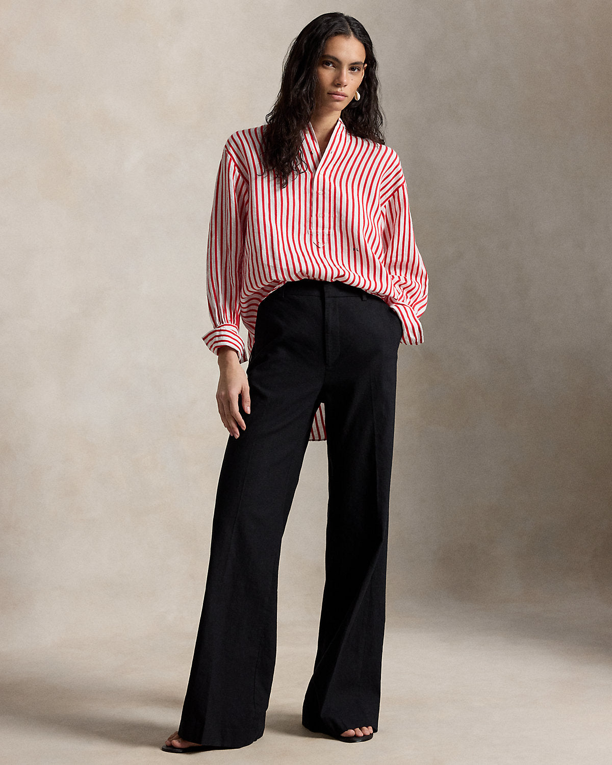 Women's Striped Linen Shirt
