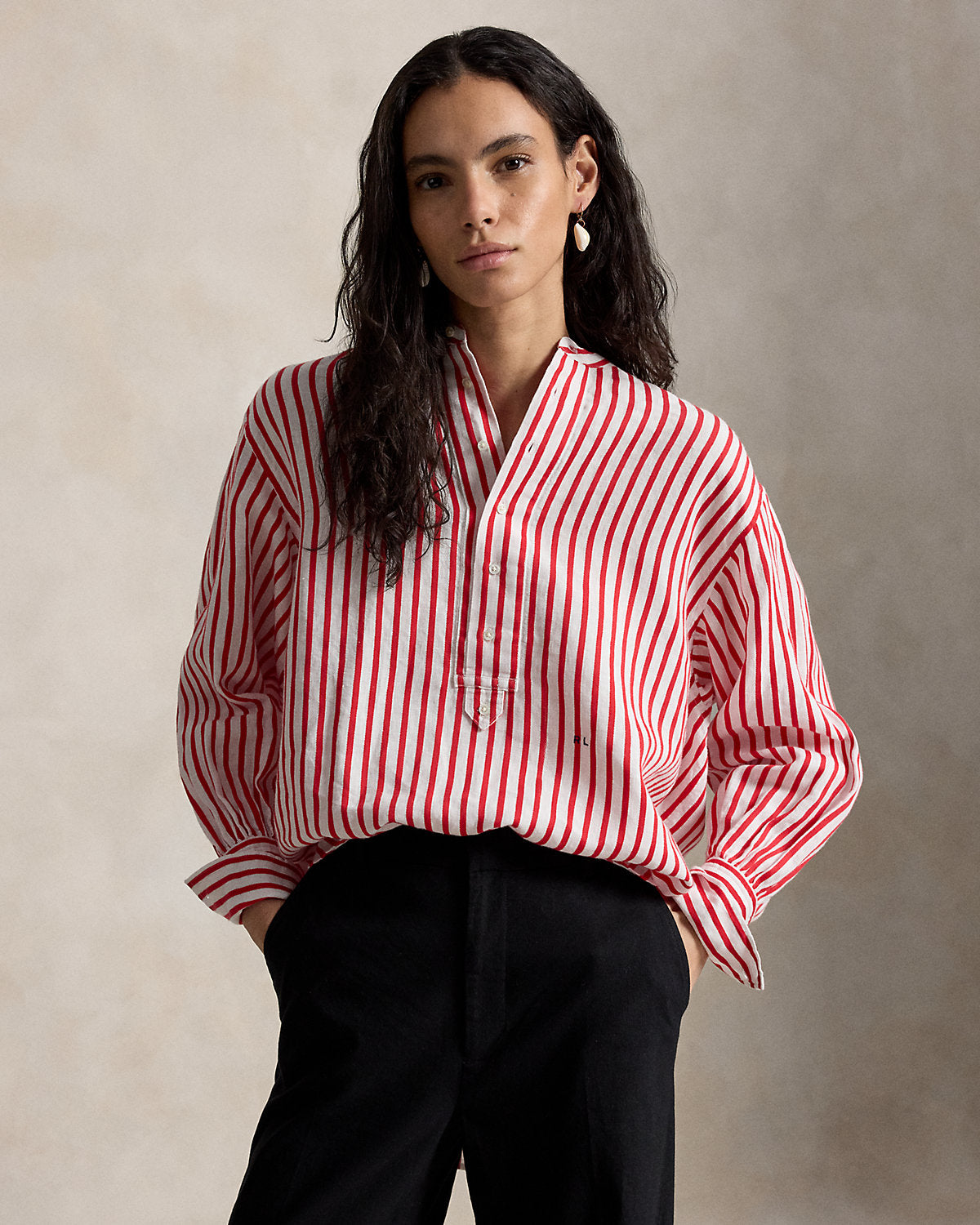 Women's Striped Linen Shirt