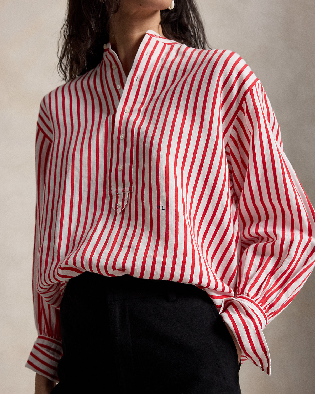 Women's Striped Linen Shirt
