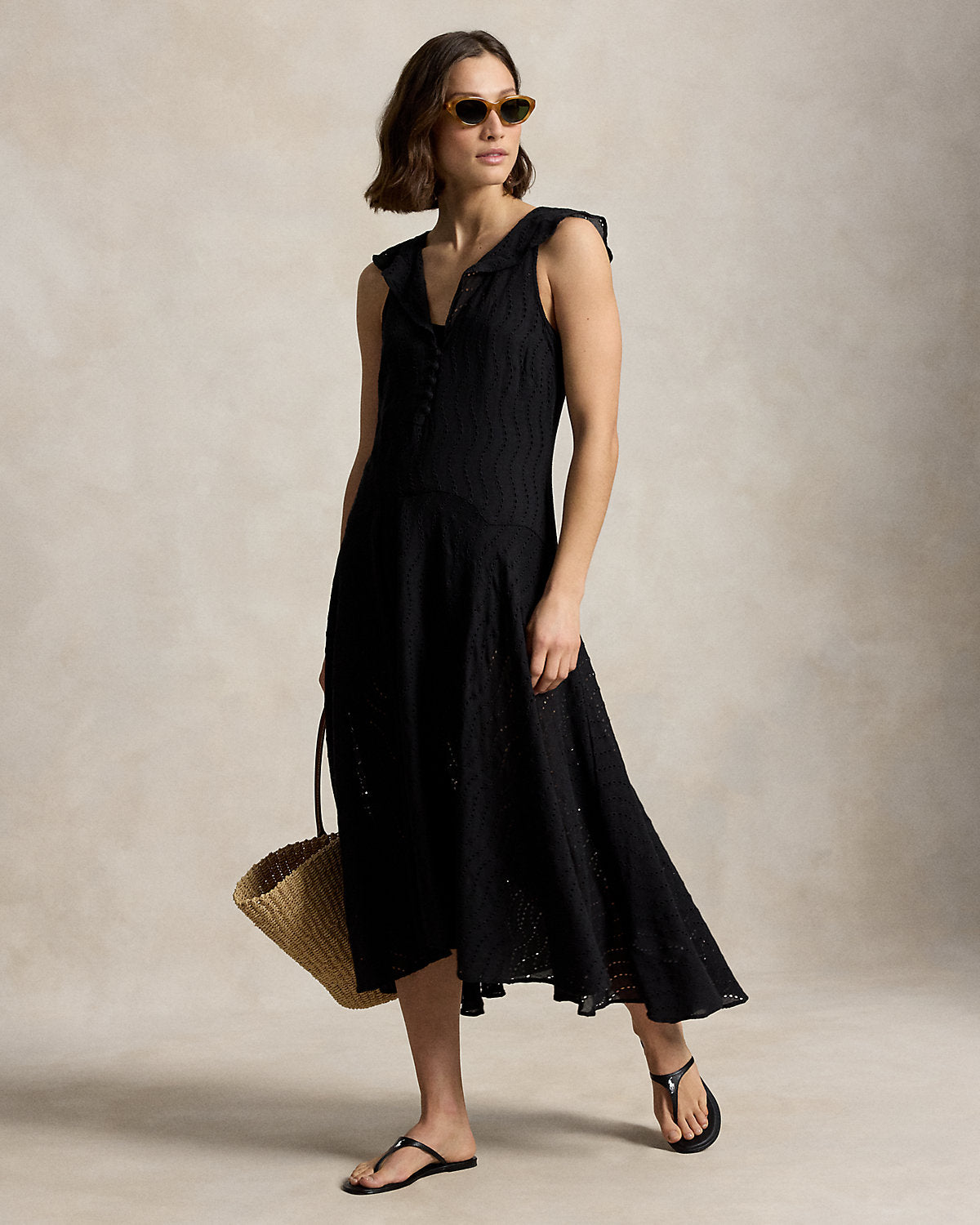 Eyelet Gauze Dress