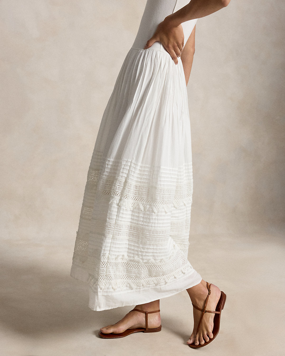 Lace-Trim Tank Dress