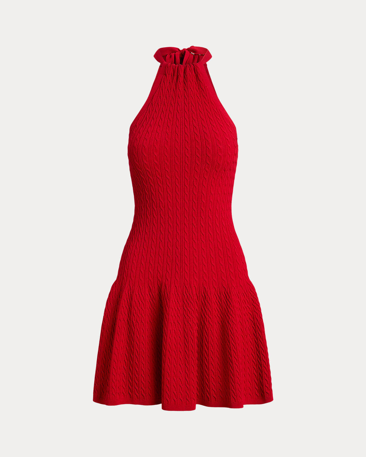 Cable-Knit Halter Dress