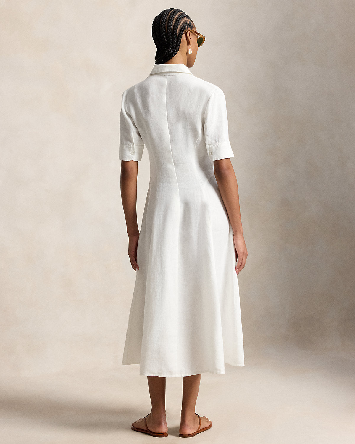 Linen Paneled Shirtdress
