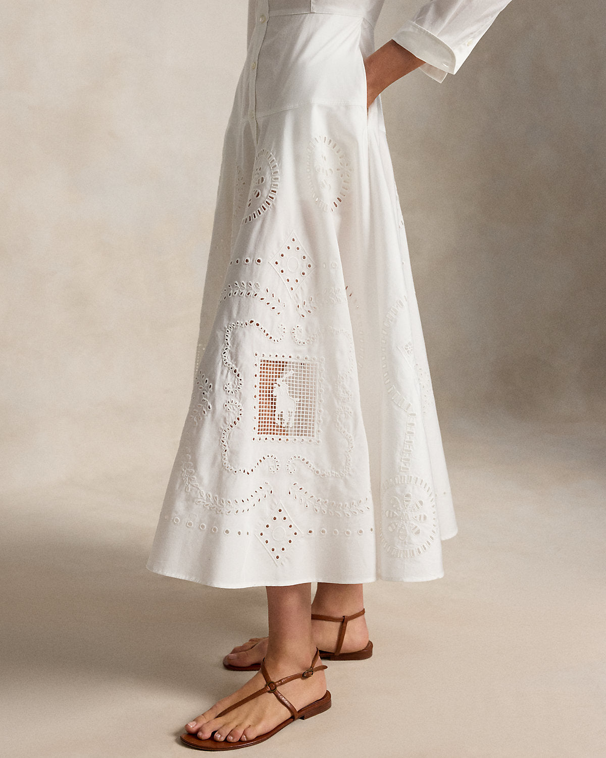 Cotton Eyelet Shirtdress