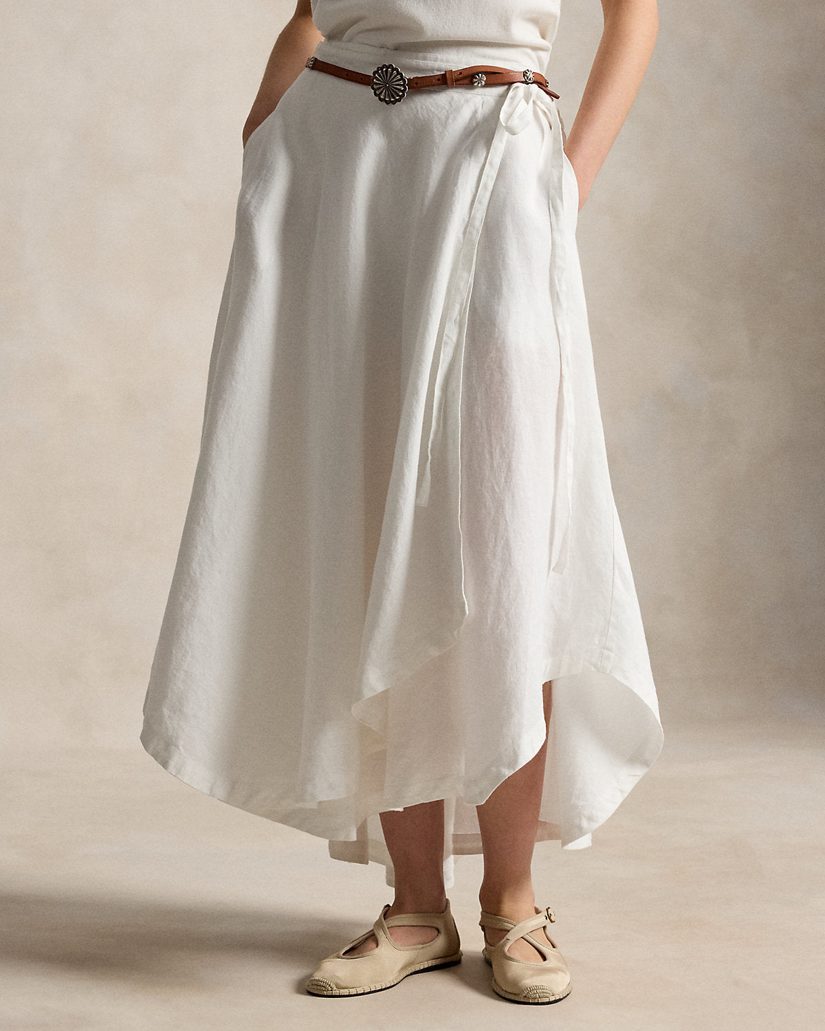 Linen Wrap Skirt