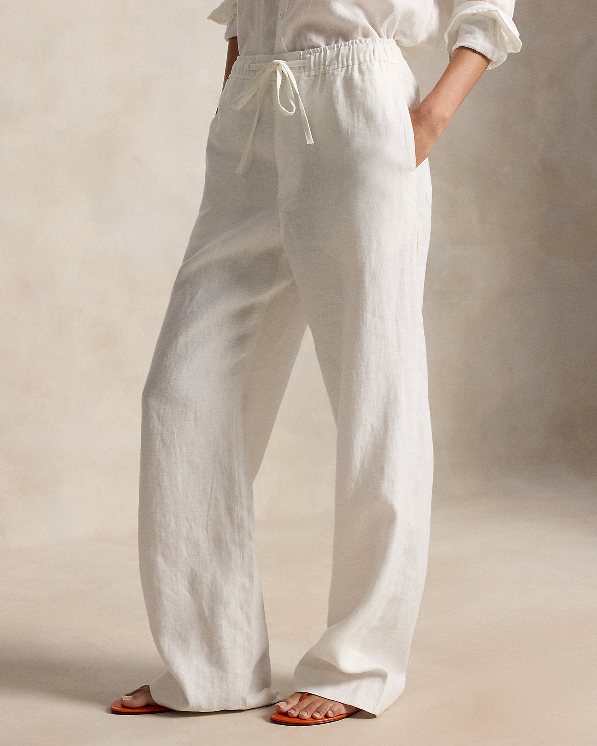 Linen Drawstring Pant