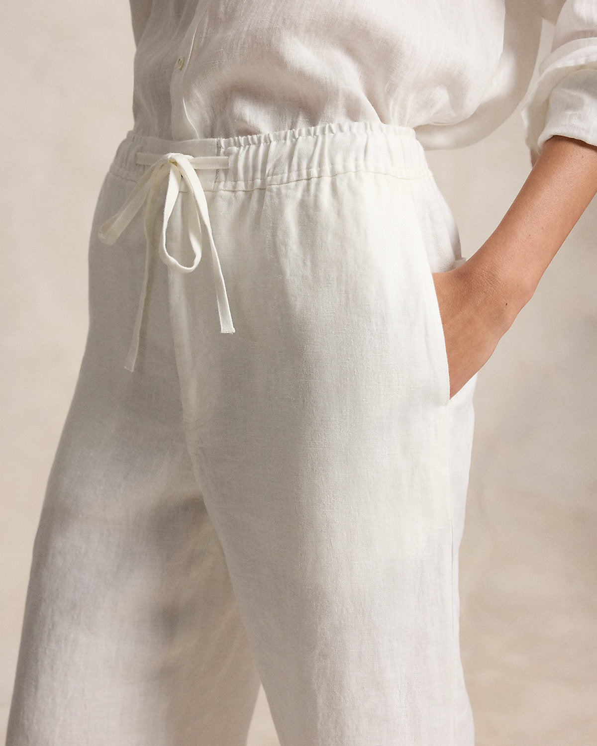 Linen Drawstring Pant