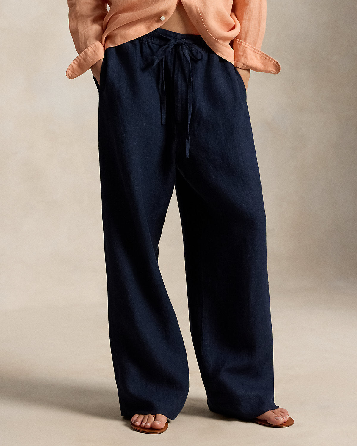 Linen Drawstring Pant