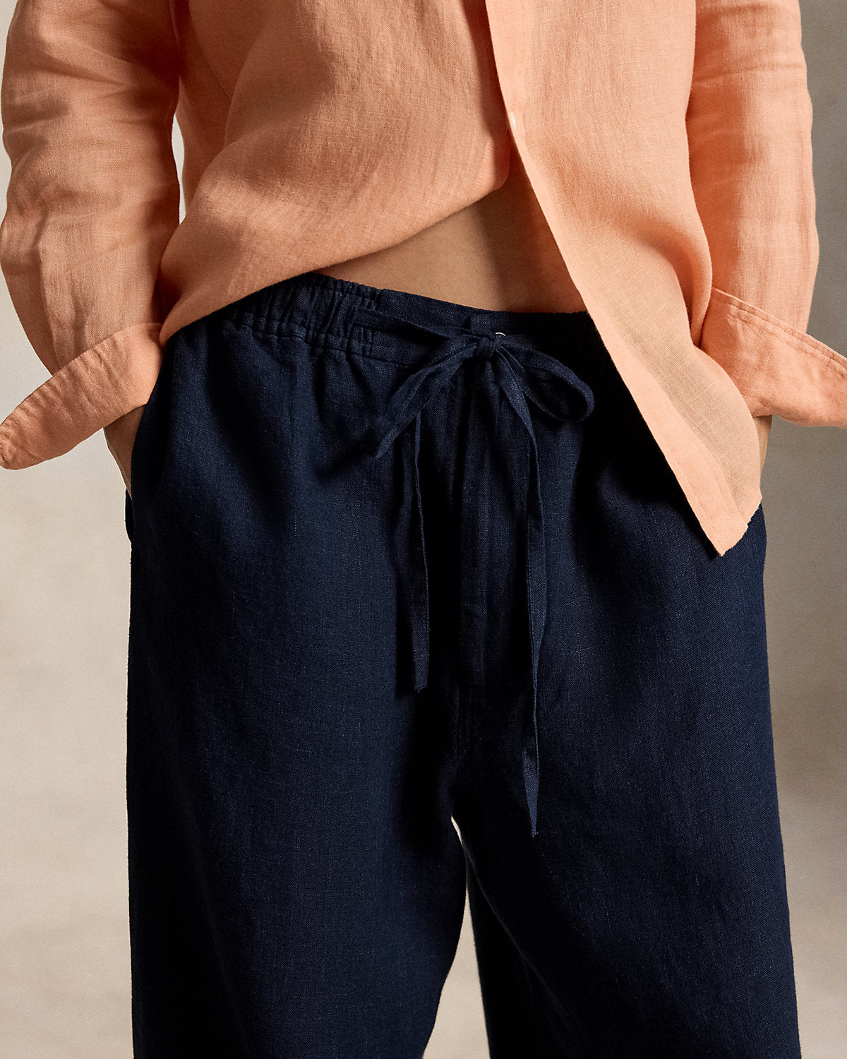 Linen Drawstring Pant