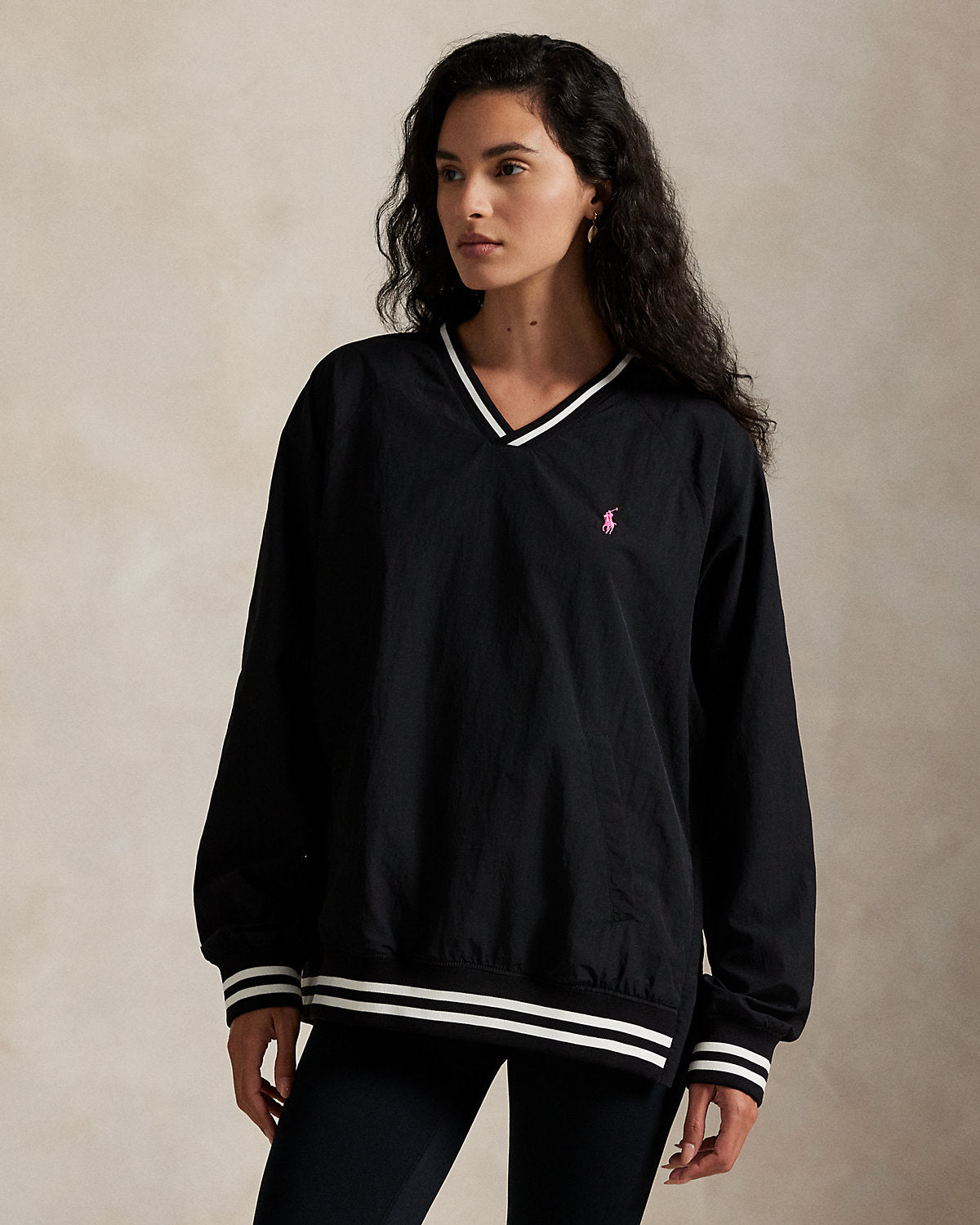 Pink Pony V-Neck Pullover